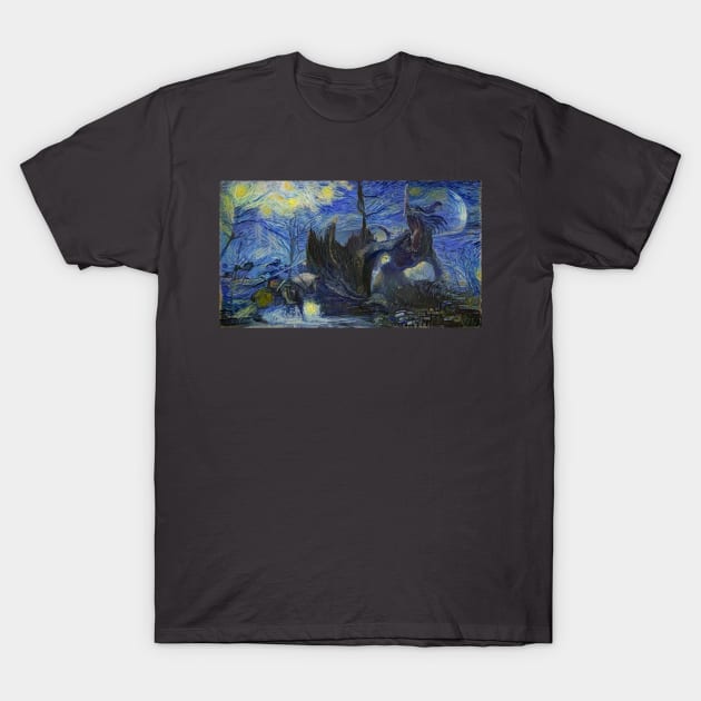 Elden Ring Boss Fight Starry Night T-Shirt by Starry Night